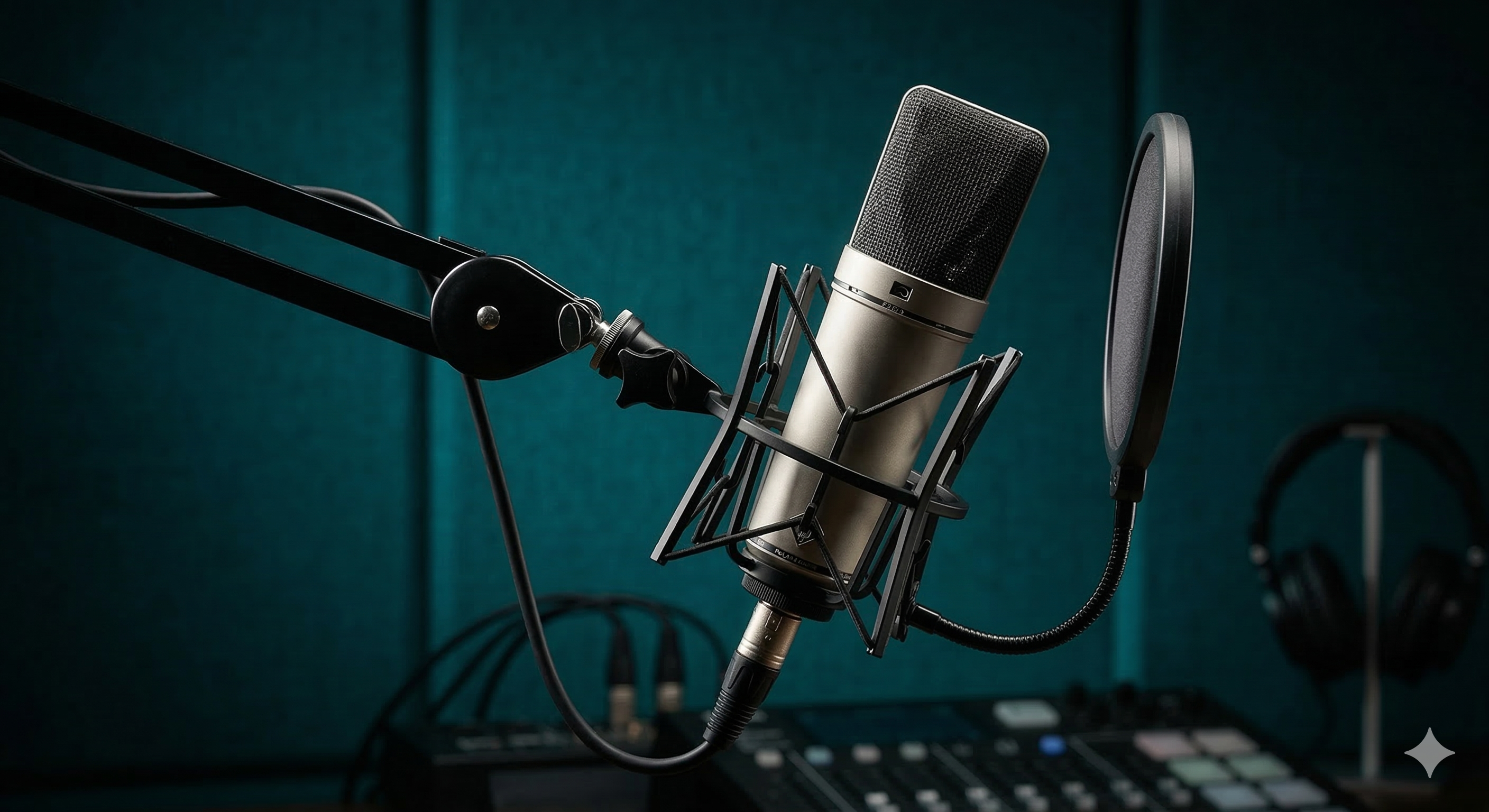 Microfone de podcast